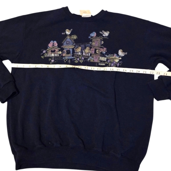 Vintage Northern Reflections Sweatshirt Country Cottage Granny Bird House Medium - Picture 5 of 6